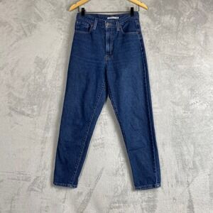 Levis High Waisted Mom Jeans Dark Wash Blue Tapered Leg 26986-0009 Womens 27x29